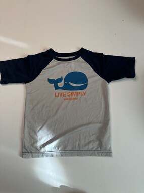 Patagonia Toddler 4T Capilene Daily Silkweight Live Simply Whale Rash Guard T-Sh